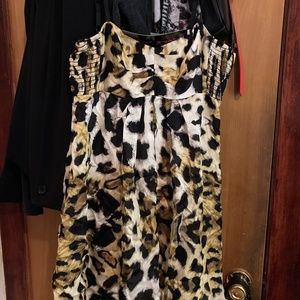 Vintage Betsey Johnson leopard mini dress